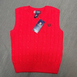 **NWT** BOY’S CHAPS CABLE KNIT SWEATER VEST~SZ 5